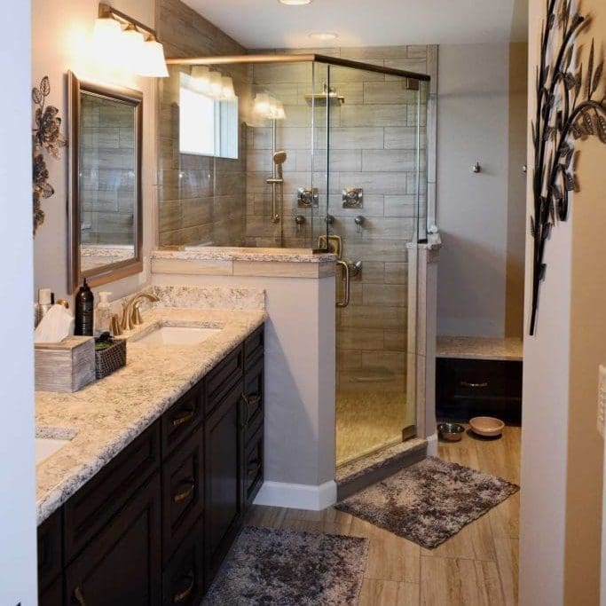 A modern shower design.
